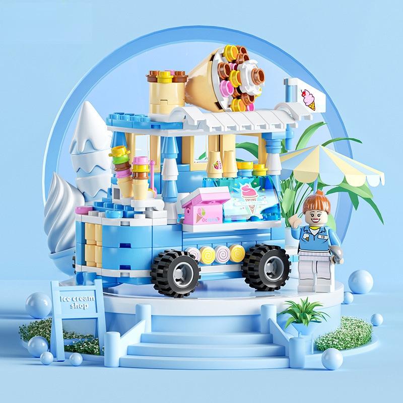 Compatible With Lego Building Block Mini City Building Street View Children'S Educational Enlightenment Assembled Toys Institutional Gifts