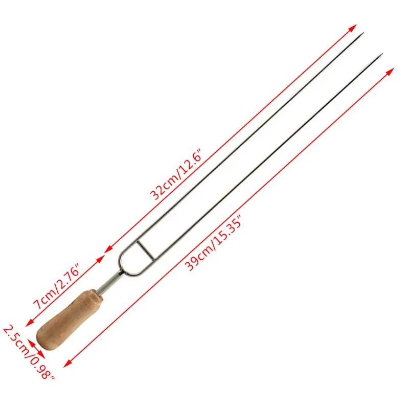 6pcs Stainless Steel U-Shaped Barbecue Brazing Fork Needle Grilling Skewers Double Prong Bbq Grill Outdoor Kitchen Gadgets
