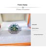 Audrey Style 3-Carat Green Moissanite Ring with Certificate - European and American Fashion.