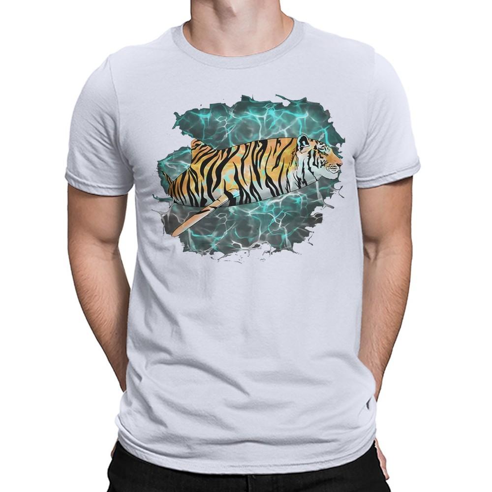 Tiger Shark Cats Animals Cute Funny Pun Humor Mens Womens TShirts Top