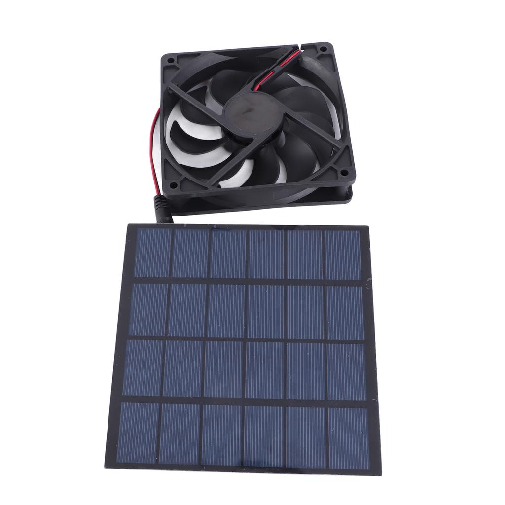 5W Solar Panel Fan Eco Friendly Low Noise Compact Portable Solar Panel Fan Kit For Pet House