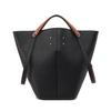 2025 New Fashion Margiela Portable Bucket Bag High-end Lychee Pattern Large Capacity Women's Basket Bag Autumn Winter Trendy PU Leather Big Tote Bag