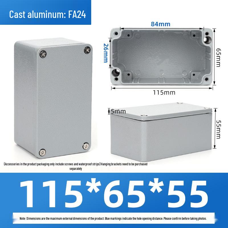 Outdoor Waterproof Die-Cast Aluminum Junction Box with Sealed Push Button Switch