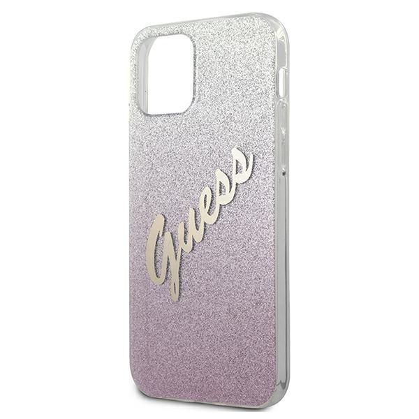 Guess Guhcp12Spcuglspi Iphone 12 Mini5,4 Różowy/Pink Hardcase Glitter Gradient Script