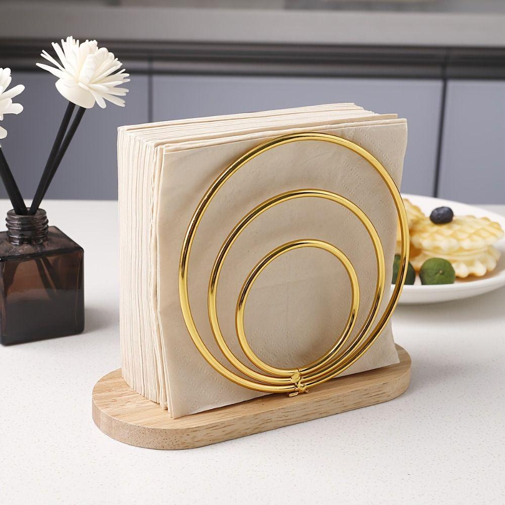 Nordic Style Tissue Storage Rack Space-Saving Paper Towel Container Vertical Napkin Dispenser  Home