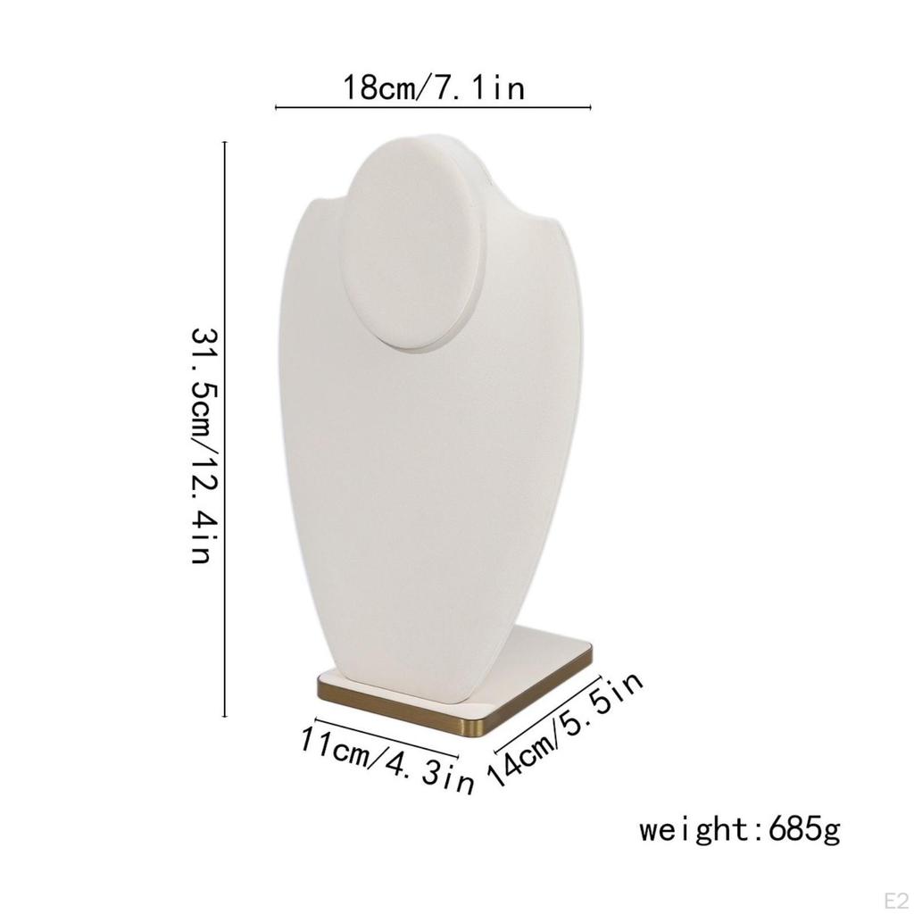 PU Leather Necklace Display Upright Bust Easy to