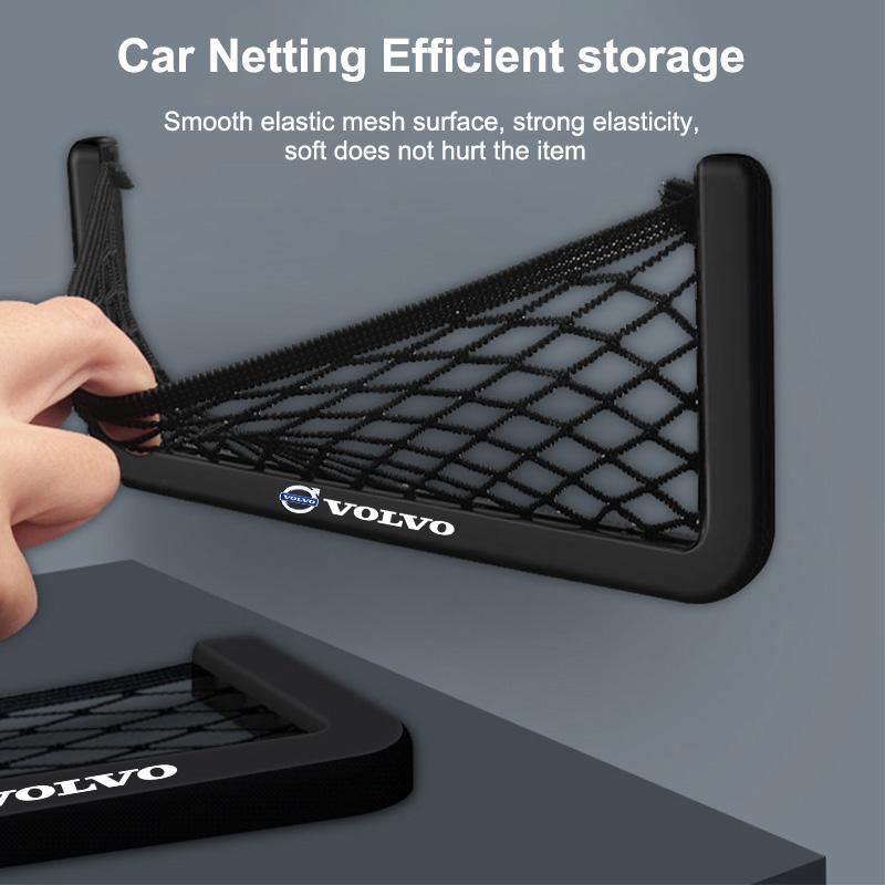 Car Seat Side Interior Pocket Mesh Storage Bag Phone Net For Volvo XC90 V90 V60 XC60 V40 EC40 EX40 S80 S60 S90 C40 XC40 V70 XC70