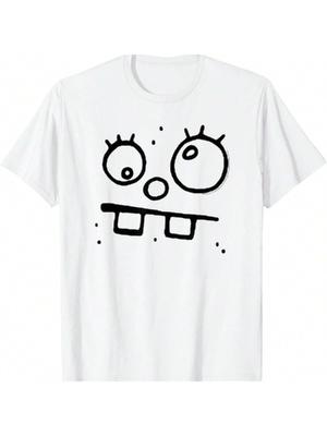Camiseta Fantasia Desenho Rosto DoodleBob