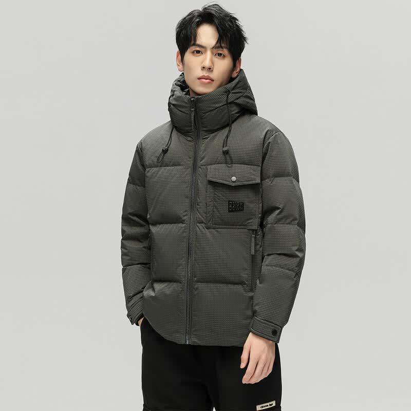 Men s Short Hooded 90% Down Puffer Jacket 180/96A
