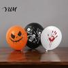 Ghost And Pumpkin Balloons 12PCS Halloween Decoration Balloons, with Skeleton Bat Patterns, Indoor Outdoor Party Ornaments Latex Spooky for
