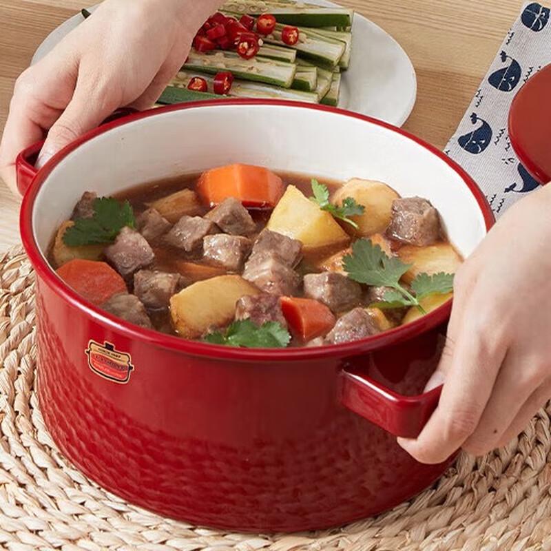 FUJIHORO Japanese Enamel Low Stockpot