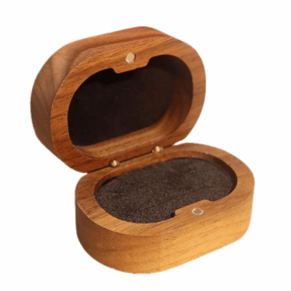 

Wooden Wedding Ring Box Handmade Ring Display Box Simple Rings Bearer Box Engagement Proposal чёрный