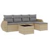 VidaXL Salon de Jardin avec Coussins 6 pcs, Canapés de Terrasse, Ensemble de Meubles de Patio, Mobilier d'Extérieur, Beige 3221298