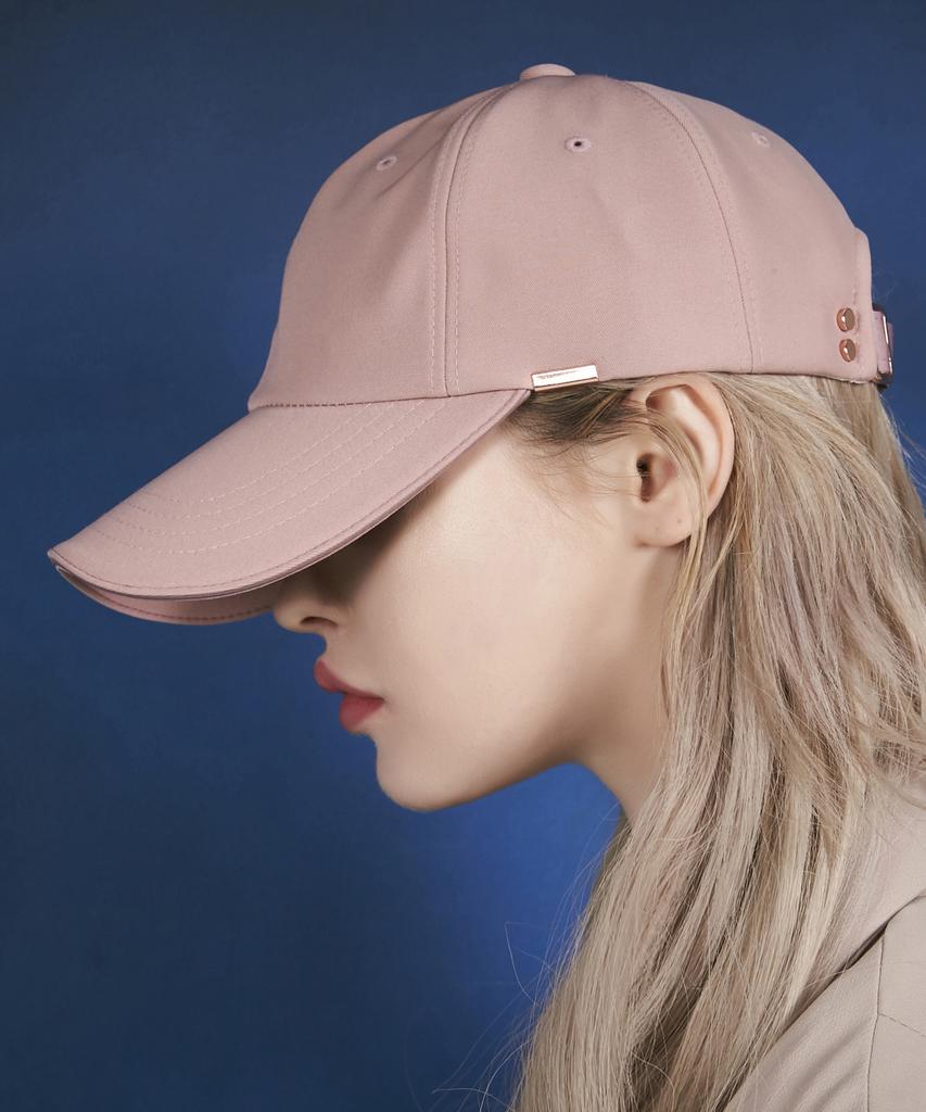 Bajal Rose Gold Double Link Oversized Ball Cap Pink
