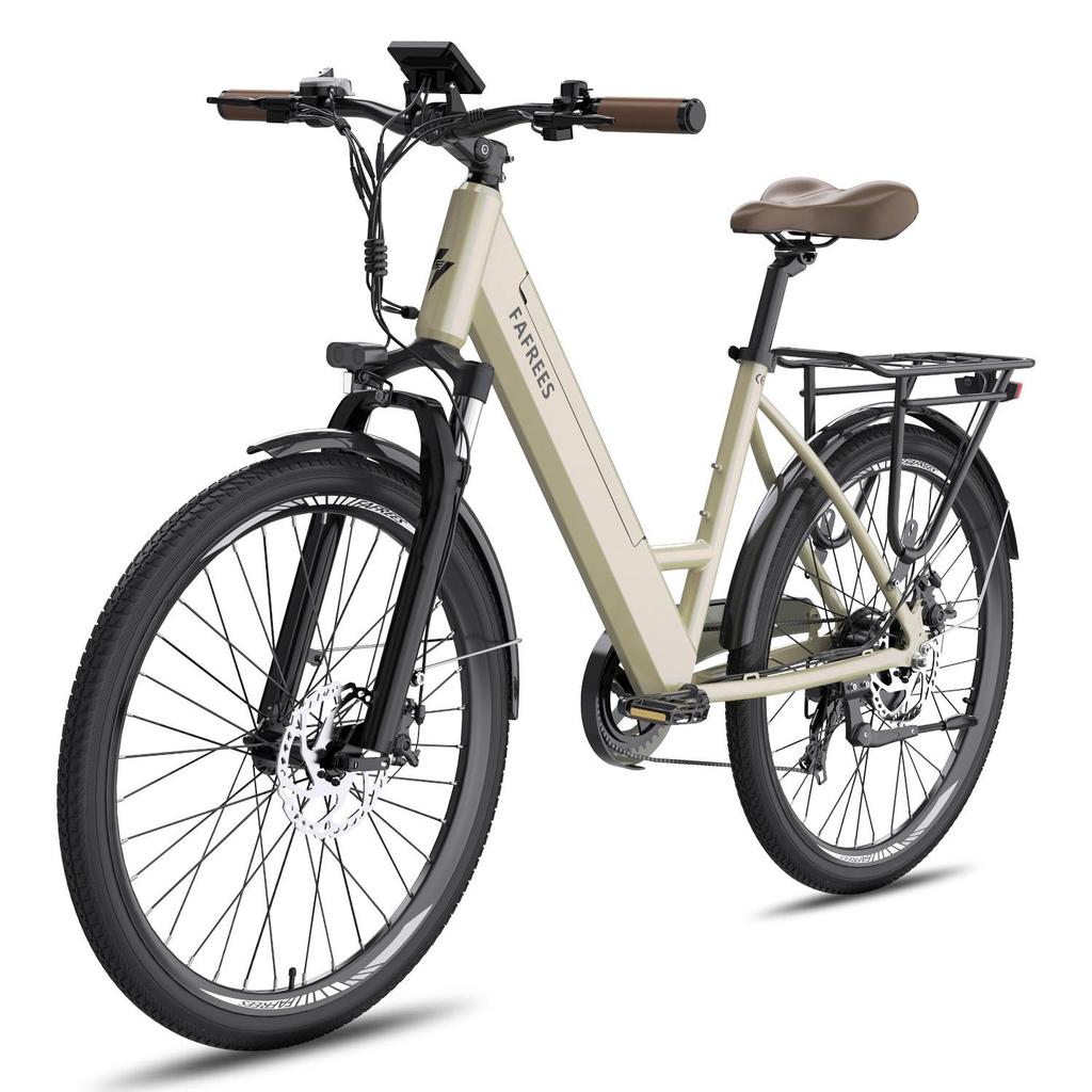 FAFREES F26 Pro City Commuting Electric Bicycle With TowSeat 36V15Ah Battery 250W Motor 26 Inch City Tires 120KG Load E-Bike For Adult
