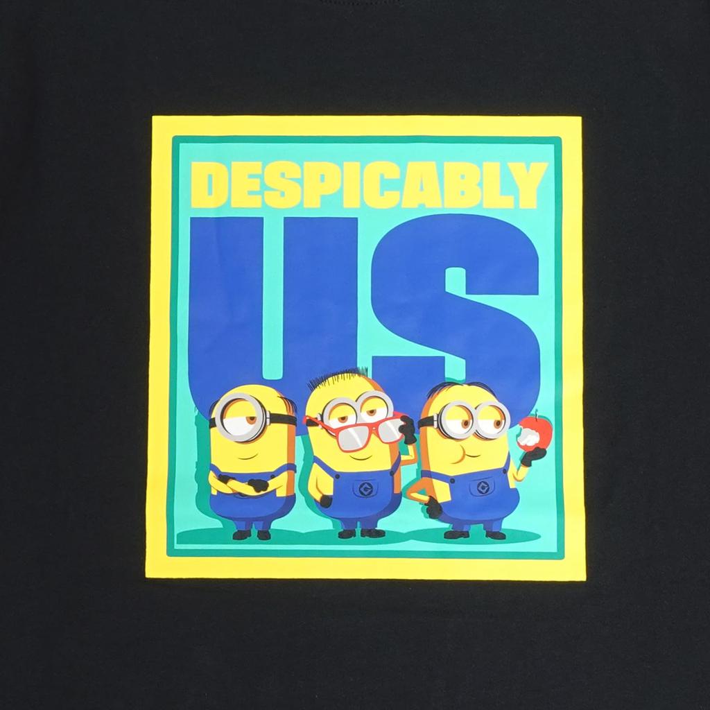 FinePlus Minions Despicable Me DM4 Box Print T-Shirt, Mel, Ron, Dave, Character Merchandise