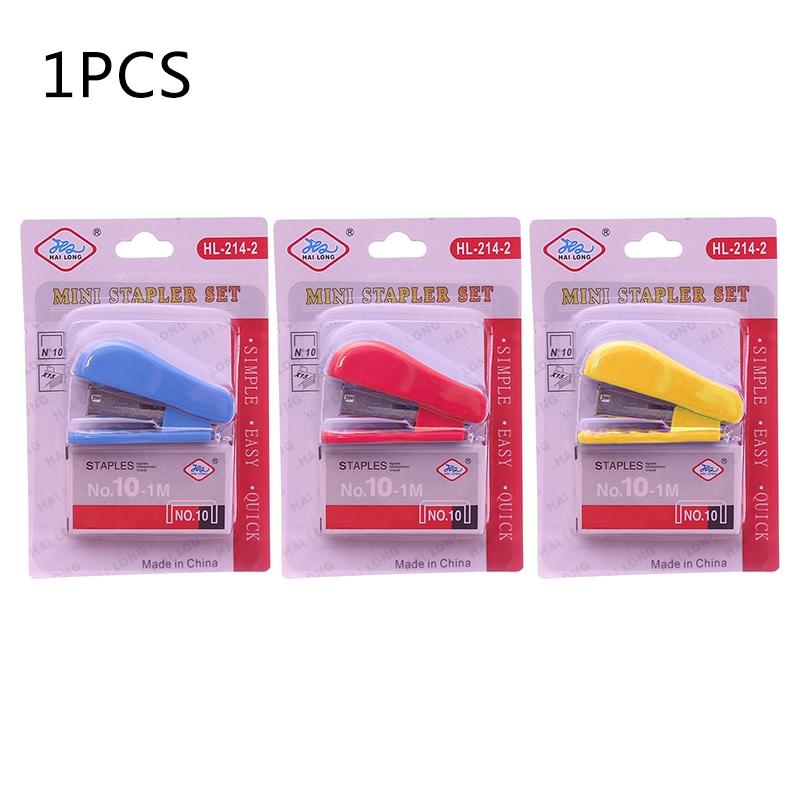 Cute Cartoon Portable Stapler Set with Box of Staples Built-in Staple Remover for Boys Girls Office School 1