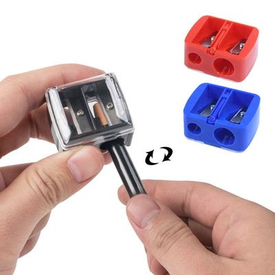 2ks Mini ořezávátko na tužky s dvojitou dírkou Klasické ořezávací hroty Tenké nástroje Makeup Tool