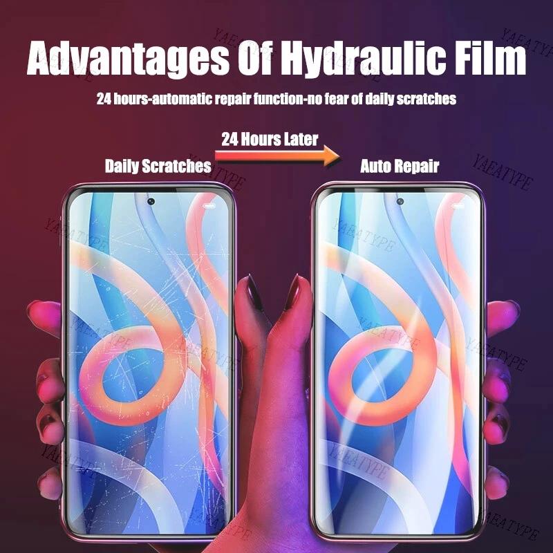 Película De Hidrogel Para Xiaomi Redmi 12 4g/5g, 5 Peças, Protetores De Tela Note 12 12s 12t 12r 12 Pro Plus, Filme Frontal De Telefone