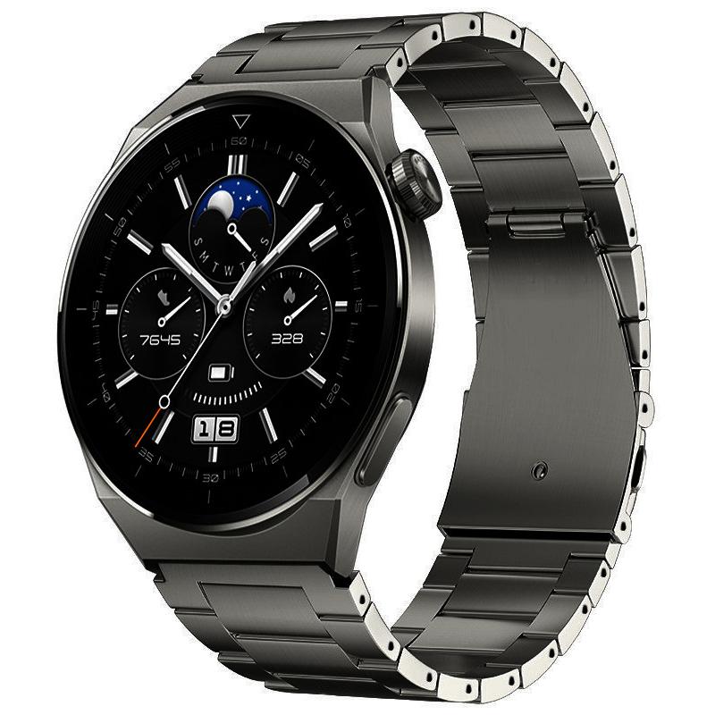 

For Huawei Watch GT4/GT3/GT2 46mm Titanium Alloy Watch Strap 22mm Band Grey