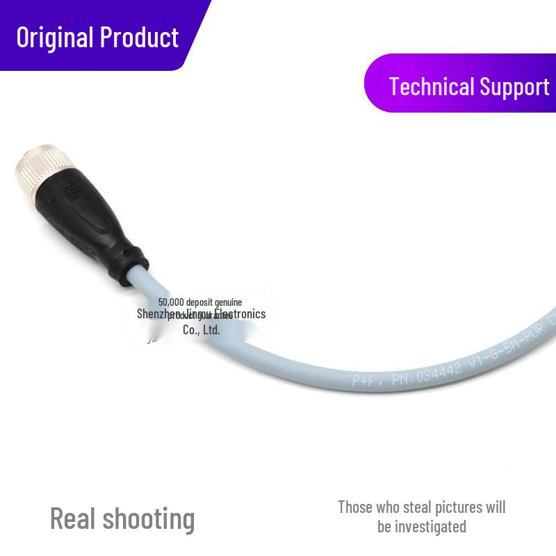 Genuine V1-G-5M-PUR Sensor Cable, M12 4-pin, 5M Length