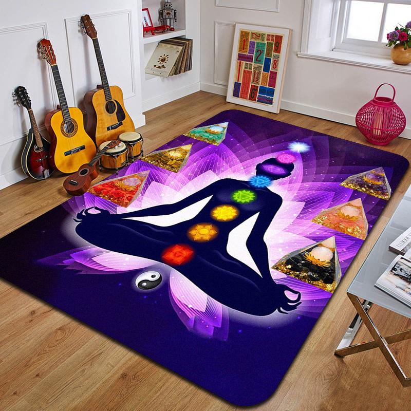 M-Mandala Bohemia Printed Carpet Fashion Yoga Mat Non-Slip Carpet Bedroom Decoration Outdoor Carpet Bedroom Birthday Gift