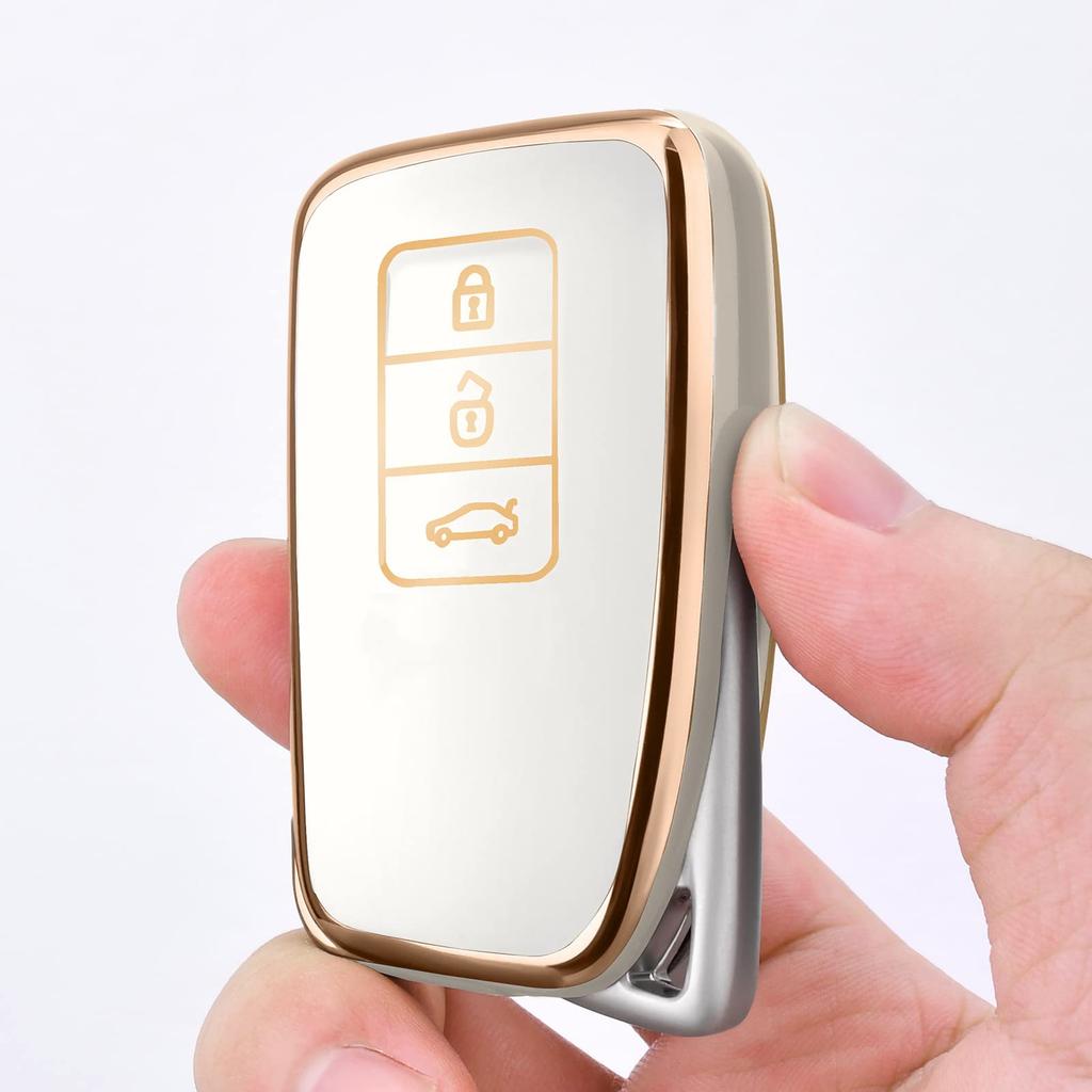 [OATSBASF] Lexus Key Case, LEXUS Smart Key Case (3 Buttons), TPU Material, Lightweight, Full