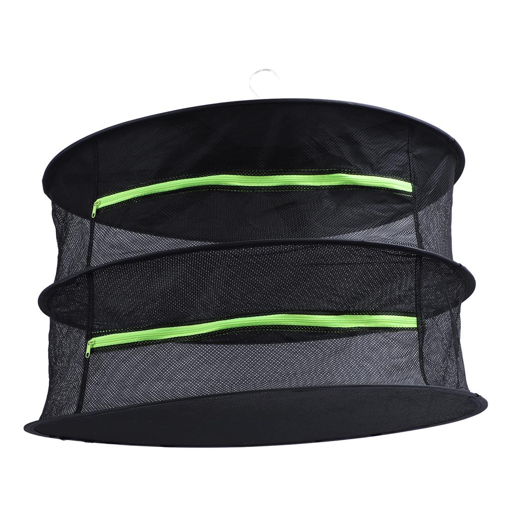 Herb Drying Rack with Zipper Opening Multi Layer Multipurpose Hanging Plant Dryer Net for Grow