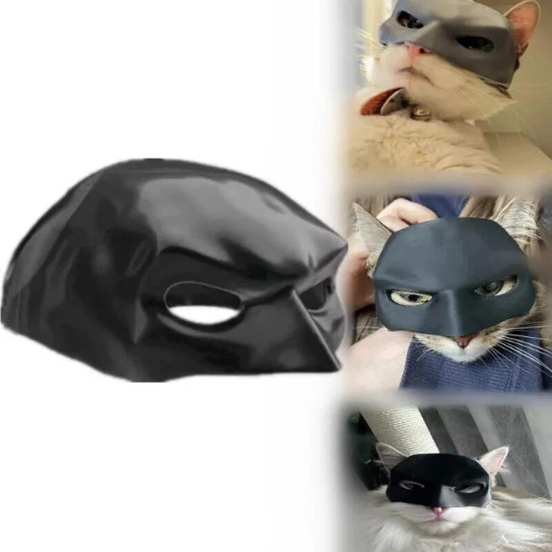 Maska netopýří kočky a mstitele Kreativní černá kočka Netopýří maska ​​Dekorativní kočičí maska ​​Kočičí poloviční maska ​​pro Halloween Cosplay Chovatelské potřeby