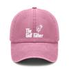 [Vintage Baseball Cap] The Golf Father Print Polyester Soft Adjustable Curved Brim Casual Outdoor Sports Golf Hat For Dad Gift