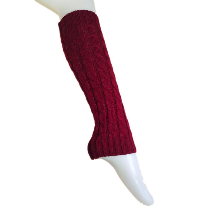 Stokta 40cm Kore Tarzı Kablo Örgü Tozluklar - Sonbahar/Kış Düz Renk Yün Çoraplar.