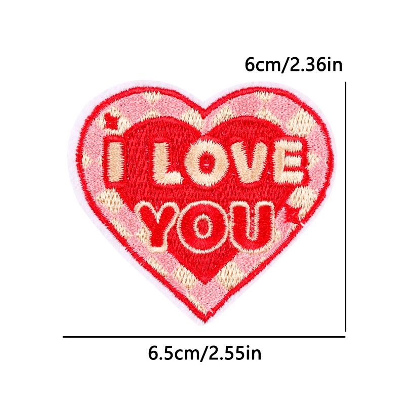 Lips Love Heart Patch Cartoon Embroidery Patch DIY Iron On Patches For Clothing Thermoadhesive Patches On Clothes Sewing Sticker