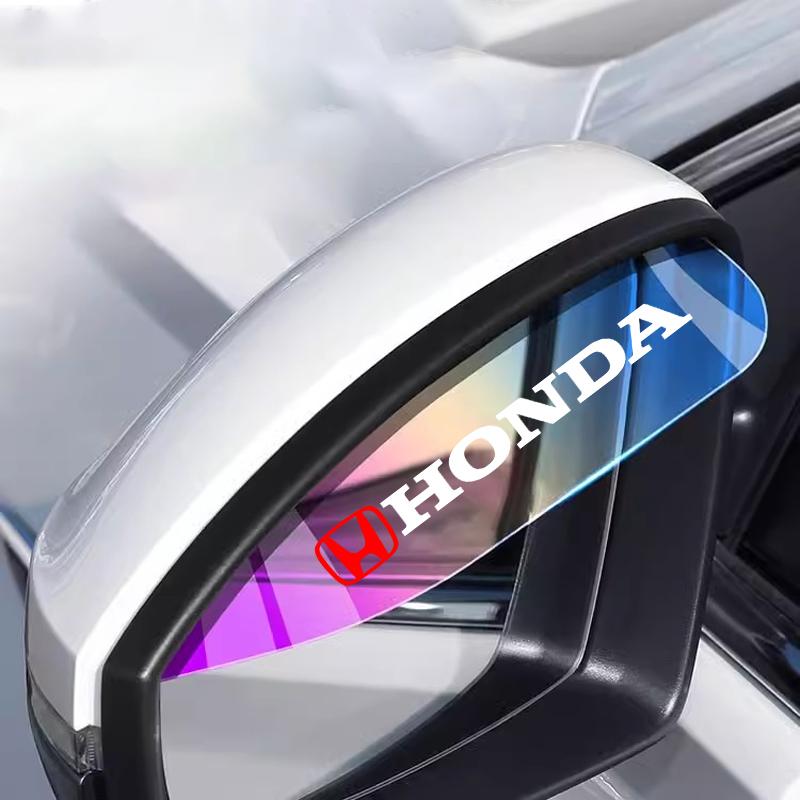 

For Honda Fit Jazz GK5 Civic Type-R CRV Pilot Accord 2PCS Car Side Rear View Mirror Rain Eyebrow Visor Rain Shield Shade Cover