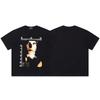 FlowStreet High Quality European and American High Street American Retro Printing Loose Retro Couple Short Sleeve T