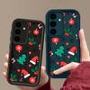 Cute Candy Christmas Tree Pattern Slim Matte Case For Samsung S25 S24 FE S23 S22 S21 Ultra A54 A34 A55 A35 A14 Shockproof Soft Silicone Phone Cover
