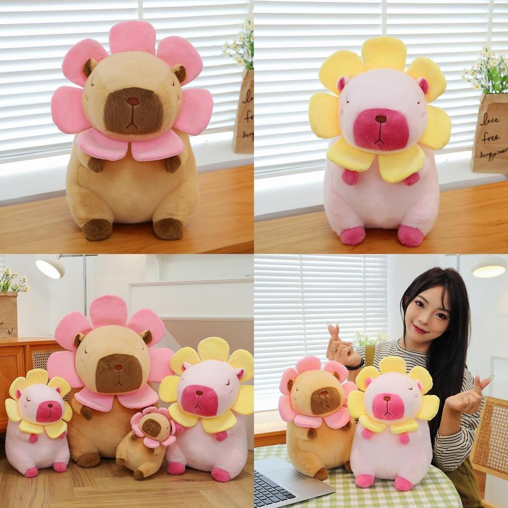 Sunflower Capybara Plush Toys Adorable Cartoon Girl Kid Holiday Gifts Dolls