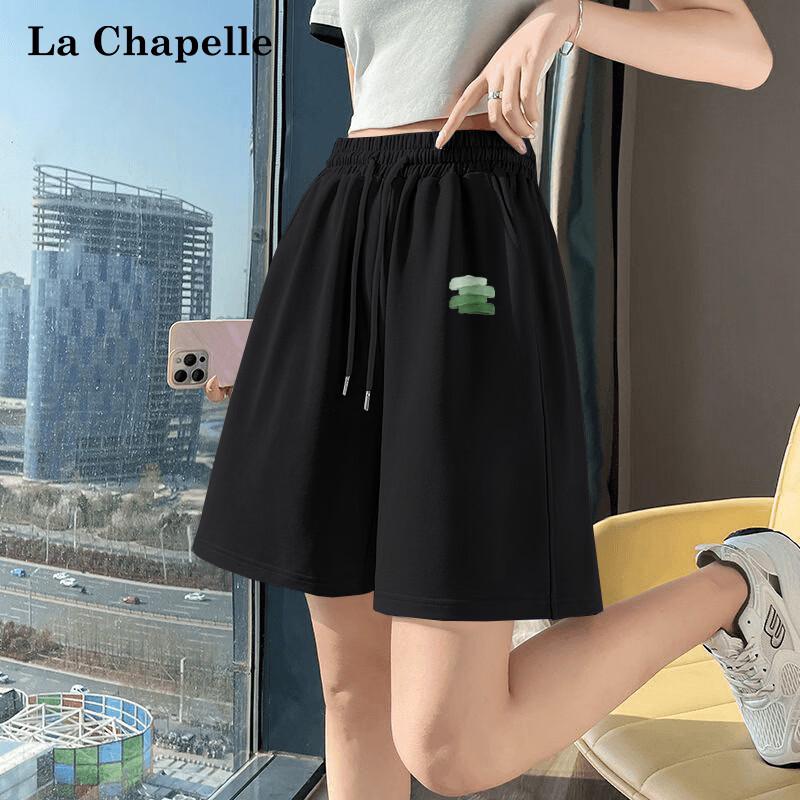 

Женские хлопковые шорты-бермуды La Chapelle с высокой талией и завязками M