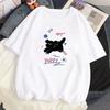 Best Friend T-shirt Couple Y2k Girlfriends Clothing Streetwear Gift Kawaii Cute Cat Dog Graphic Blouse Short Sleeves Women Tops
