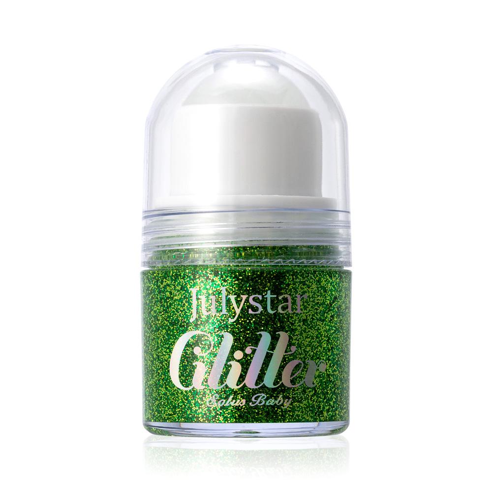 Speziell für Körperbälle, Hochglanz-Gel, Pailletten, feiner Glitzer und langanhaltend ohne Make-up, lila Lidschatten.