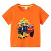 Children Cartoon Fireman Sam Printed Funny Cotton Tshirt Kids Summer 3 To 10 Years Tops Baby Girls Boys Great Casual Tshirt