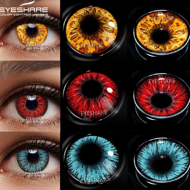 Eyeshare Cosplay Farbkontaktlinsen für Augen Ayy-Serie Kontakt-Make-up Sharingan Beauty Rote Kontaktlinsen Augenkosmetik Farblinsenaugen
