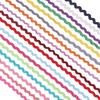 GLOBLELAND 34Pcs 17Colors Mini Rick Rack Fringe Trim Ribbon Tiny Wave Bending Sewing Lace Trim Ribbon for Doll Clothes Sewing Craft Supply