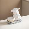 Handcrafted Cartoon Sheep Candle Holder Resins Lamb Tealight Stand Holiday Centerpieces Candlestick For Mantels Decors