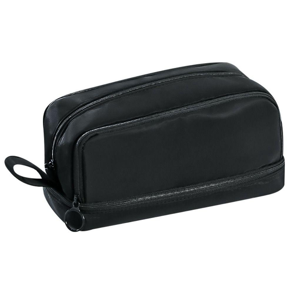 Large-Capacity Dual-side Open Pen Bag Minimalist Portable Handle Storage Pouch  Student