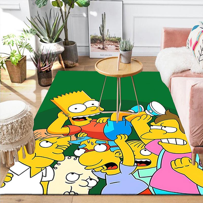 1Pc Simpsons Family Celebration Rug Office Carpet Indoor Outdoor Doormat Nonslip Soft Living Room Christmas Halloween Gift D922809