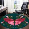 1PC Butterfly Floral Pattern Office Round Rug, Non slip, Soft and Durable Office Rug for Interior Decoration, Perfect for Office