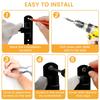 180° Rotating Wall-Mounted Helmet Holder - Aluminum & Stainless Steel, Multi-Purpose Rack for Helmets, Clothes