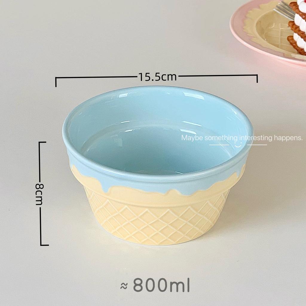 Cute Ceramic Bowls Yogurt Bowl Creative Dessert Tableware Serving Bowl  Household Dishes
