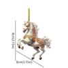 5PCS Modern Horse Ornaments White Acrylic Flat Hanging Decor Home 2026 New Year Christmas Tree Decoration Simple Style Gift Set