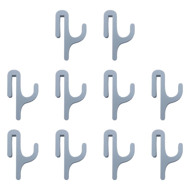 10Pcs Plastic Hanging Hooks For Shower Door Portable Portable Storage For Travel Camping Or Home Organization
